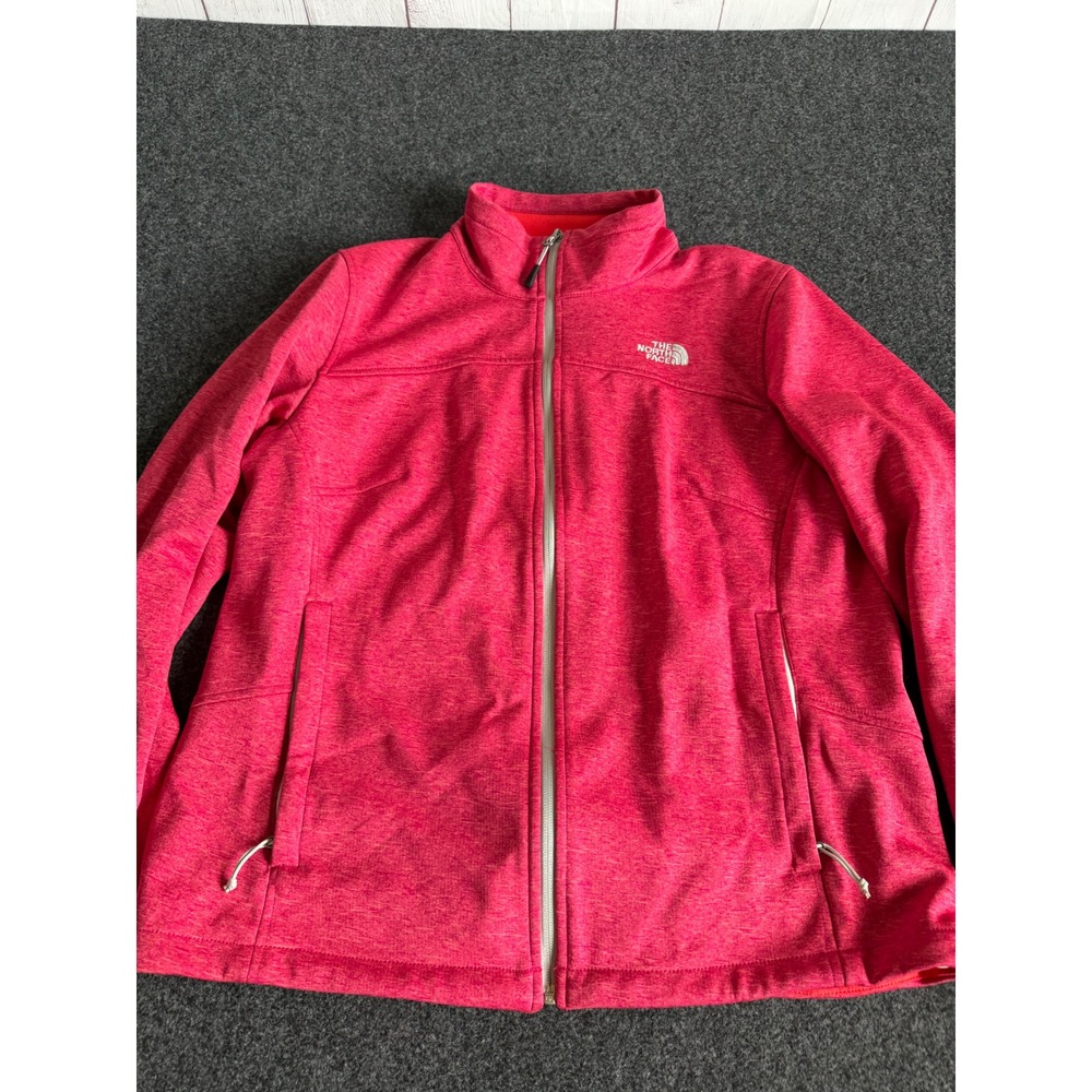 The North Face Womens Pink Heather Full Zip Softshell Jacket XL  Fleece Lined